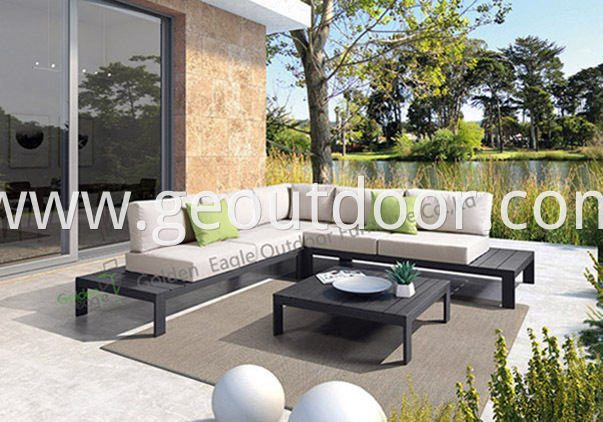 aluminium garden modular seating set